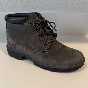 Timberland Nellie Gray Chukka Boots Size 6 Nubuck Leather Lace Up